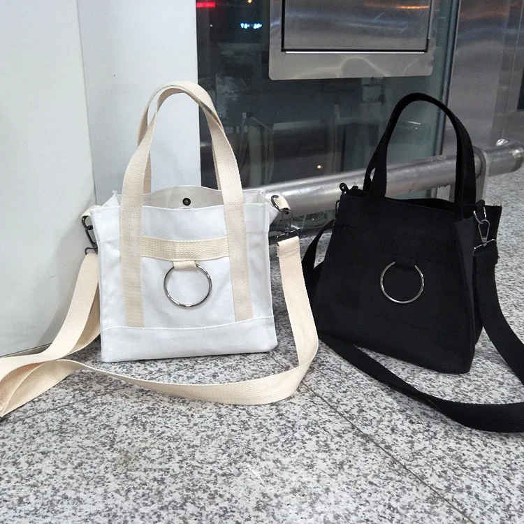 

Fashion Messenger Bags Women Simlple Style Canvas Handbags 2019 New Female Students School Bags Casual Zipper Soft Shoulder Bags