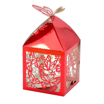 

wedding white carriage box elegant bonbonniere laser cut butterfly sharp wedding favor boxes