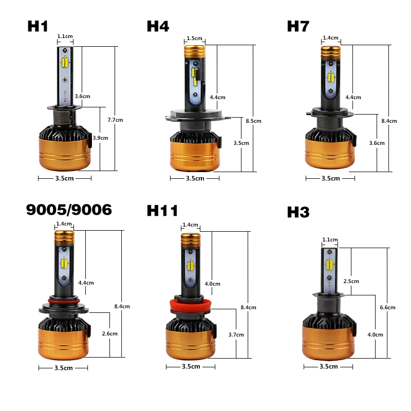 VICMAX Z5 фар автомобиля H4 светодиодный H7 Светодиодный лампа 3000 K 4300 K 6000 K H1 H3 H11 9005 9006 HB4 H27 9007 светодиодный двойной Цвет цвет: желтый, белый свет