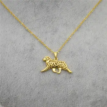 

Wholesale Boho Chic Animal Necklace Australian Shepherd Golden Retriever Dog Pendant Women Necklace Jewelry Christmas Gift