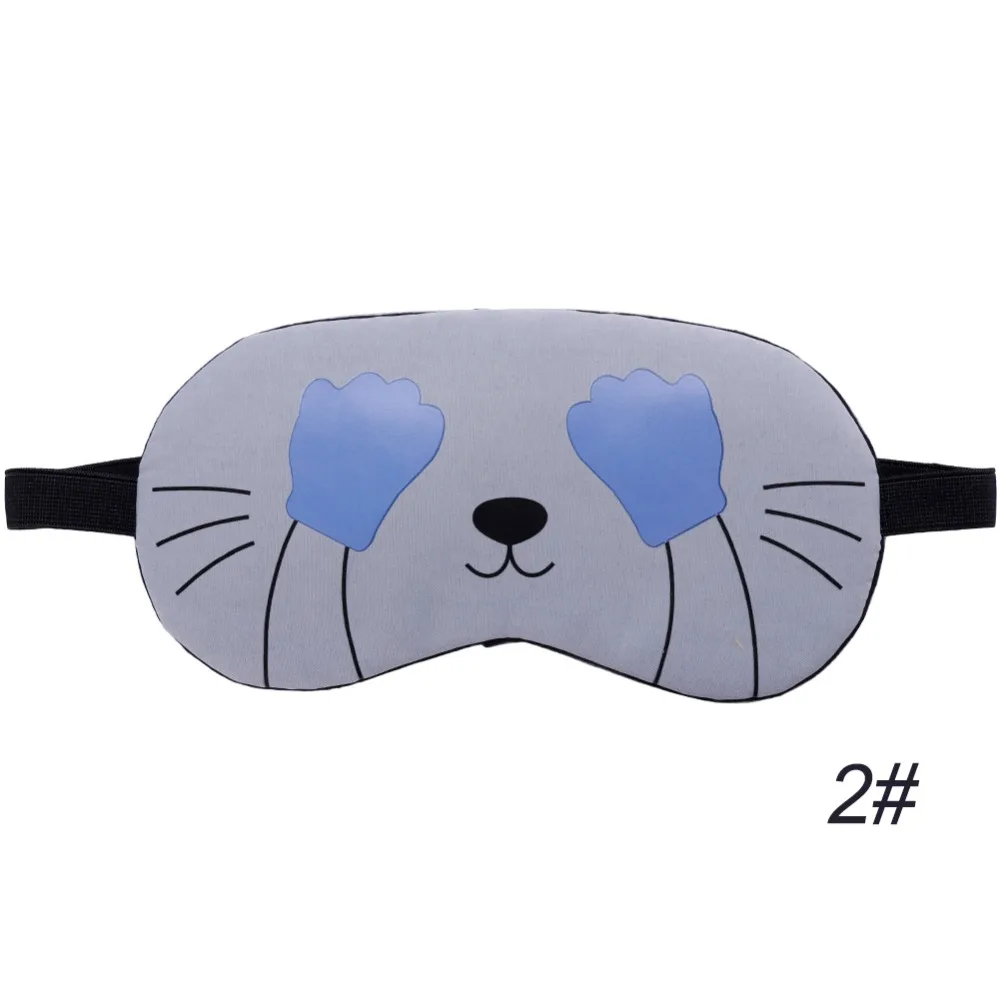 1 шт., мягкие Вечерние Маски для сна с милым котом из мультфильма, удобная гелевая Пижама для путешествий с ледяным компресс, тени для глаз