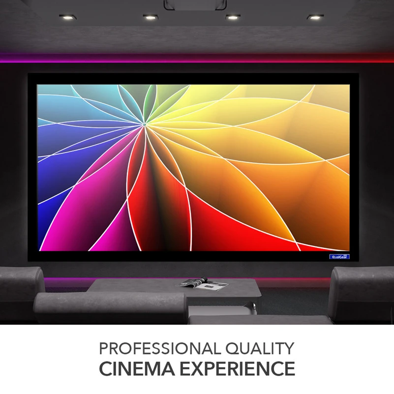 Самый экономичный проектор F1VFGG Homecinema с фиксированной рамкой экран проекции 4:3