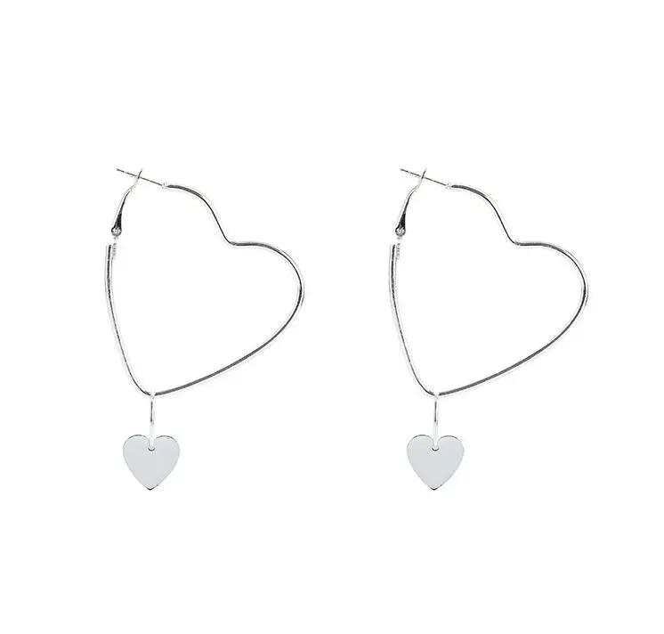 Earrings Women Gold Fashion Jewelry Pendant Girls Trend Gift Hanging Dangler Eardrop Clasp Female Heart Simple dangle earrings drop earrings pendant earrings long earrings golden earrings dome teardrop earrings