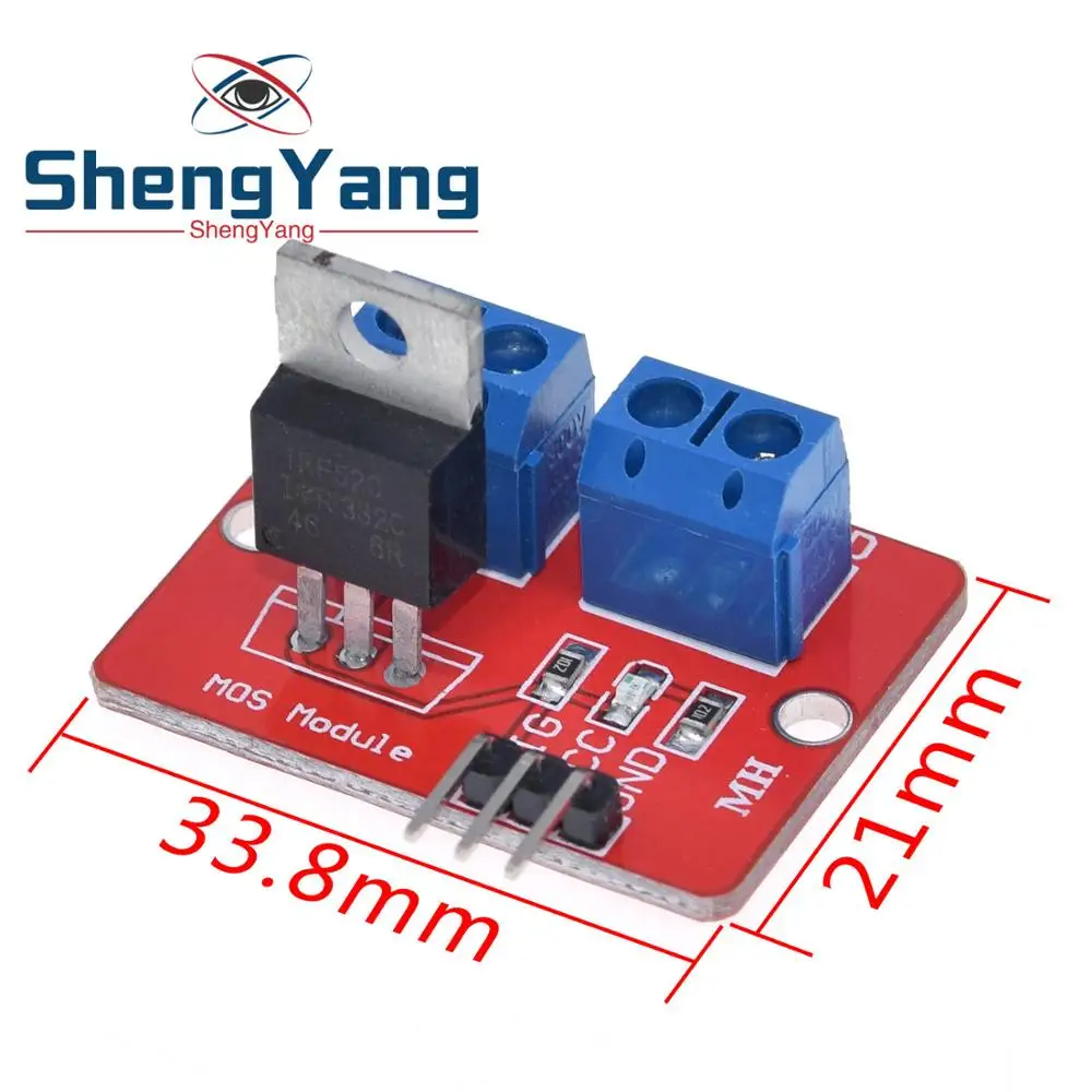 1 шт. ShengYang 0-24 в топ Mosfet Кнопка IRF520 драйвер MOS модуль для Arduino MCU ARM Raspberry pi