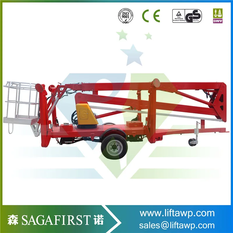 

6-17m trailer mounted boom lift/tow behind towable boom lift for sale