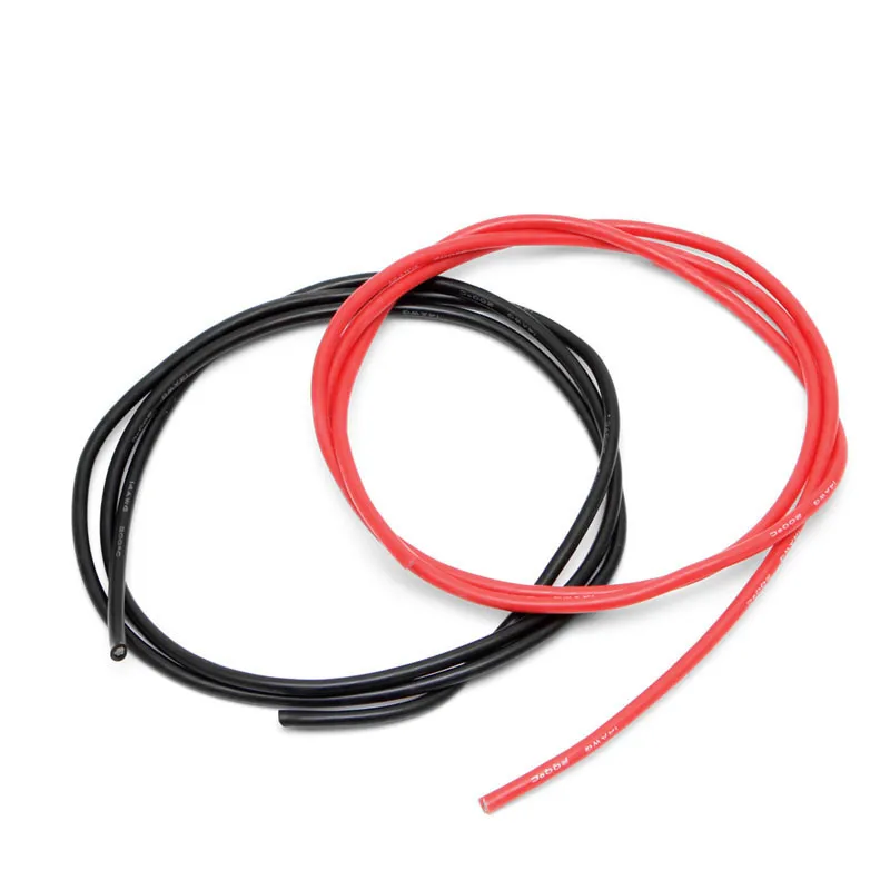 2 Metres 14 Gauge Black Red Silicone Rubber Wire 2M 14AWG Soft Silicone Cord Flexible Cable High Temperature Resistant Line (17)