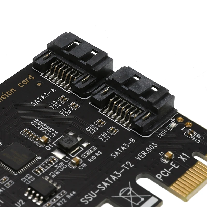 1X 4X 8X 16X PCI-E карты PCI Express SATA 3,0 2-Порты и разъёмы SATA III 6 Гбит/с расширения платы адаптера Плата расширения