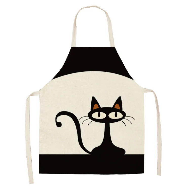 New Creative Simple Home Cotton Anime Anime Apron Anti-dirty Oil Apron Kitchen Supplies