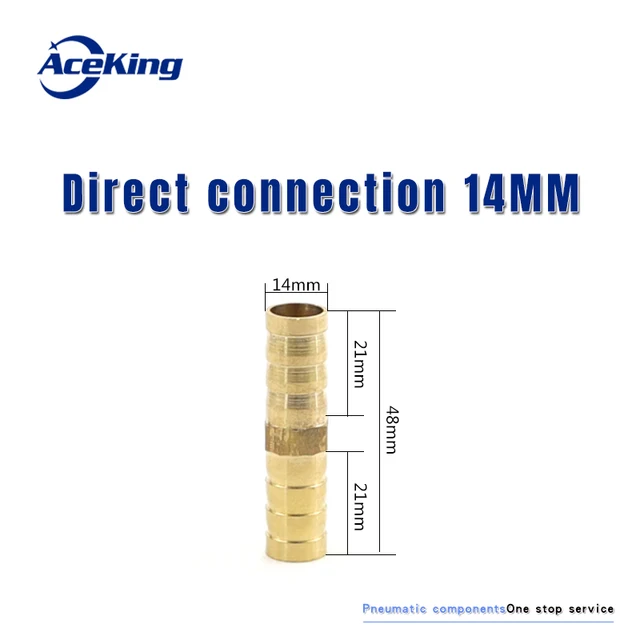 All copper pagoda joint y-type gas pipe three-way gas pipe straight hose joint fitting t-type three-way four-way joint gree head two-way 14MM