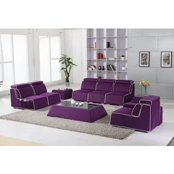 

Hot sale purple living room furniture sofa/modern sectional sofa set