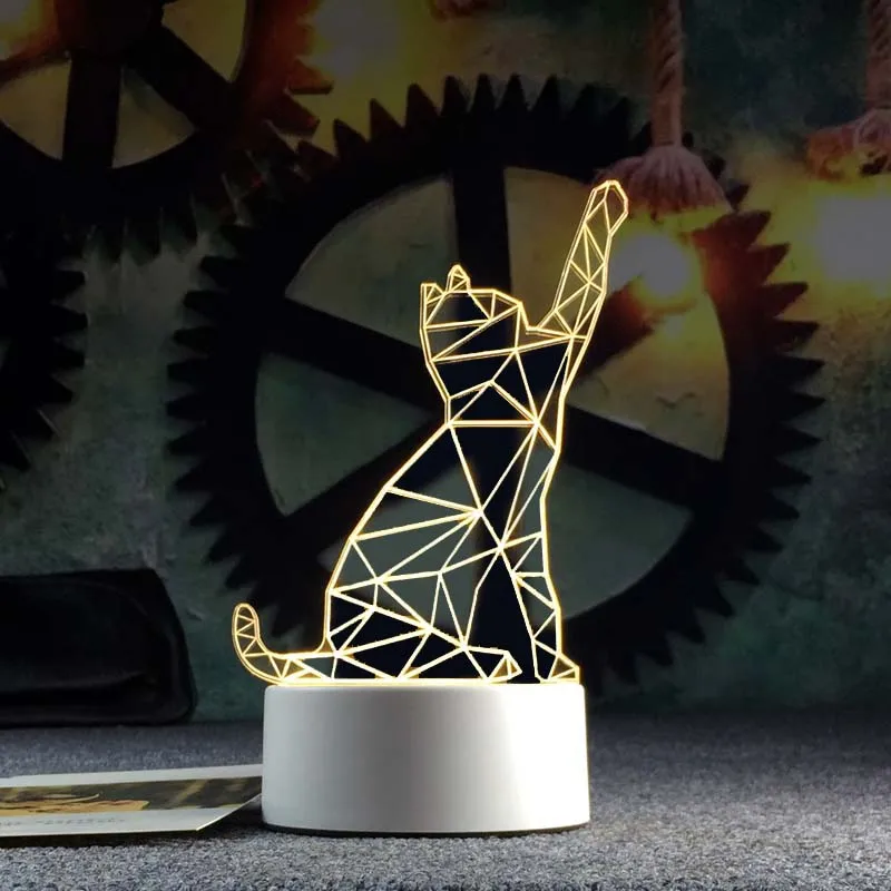 Мультяшные 3d настольные лампы для гостиной Luminaria De Mesa Para Estudo настольная лампа