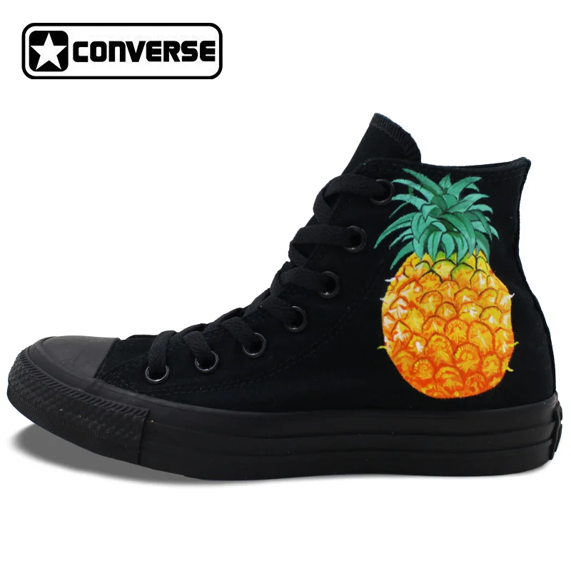 Prix pour Tous les Noir Converse All Star Femmes Hommes Chaussures Ananas Conception Originale Peinte à la main Top Toile Sneakers D'anniversaire Cadeaux Prix pour Tous les Noir Converse All Star Femmes Hommes Chaussures Ananas Conception Originale Peinte à la main Top Toile Sneakers D'anniversaire Cadeaux