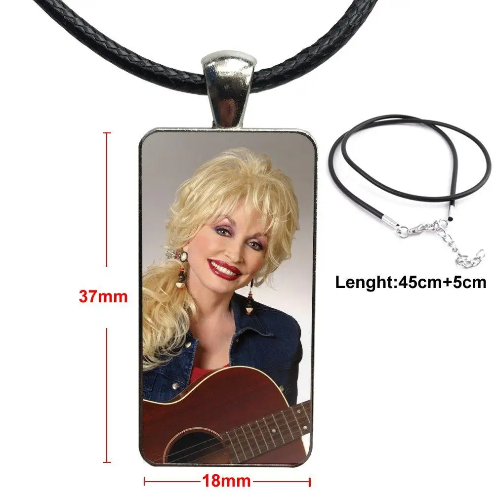 For Child Singer Dolly Parton Glass Cabochon Jewelry Stainless Steel