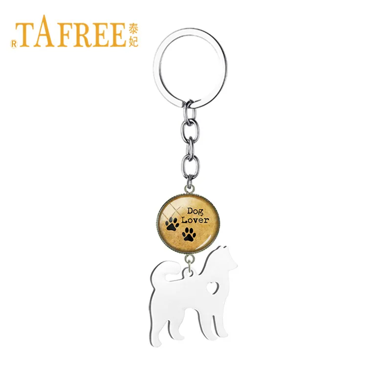 Брелок для ключей TAFREE Eskimo Аляска маламут собака брелок с принтом лапы любимой