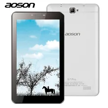 4G LTE Phone Call Aoson 7 Inch S7 Pro Android 6.0 8GB ROM Quad Core IPS Screen Tablet PC Dual Camera Bluetooth One Year Warranty