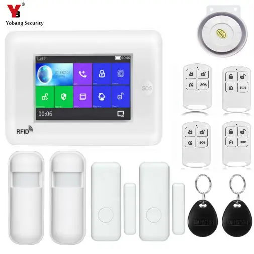 Yobang Security Smart WIFI 3G Wireless Home Business Burglar Security Alarm System Remote Controller Android IOS APP Control