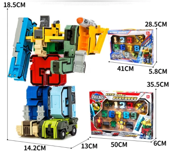 

2806/2801 Transformation Robot 10 Digit Number Mathematical Symbol Tank Fighter Warship Building Block