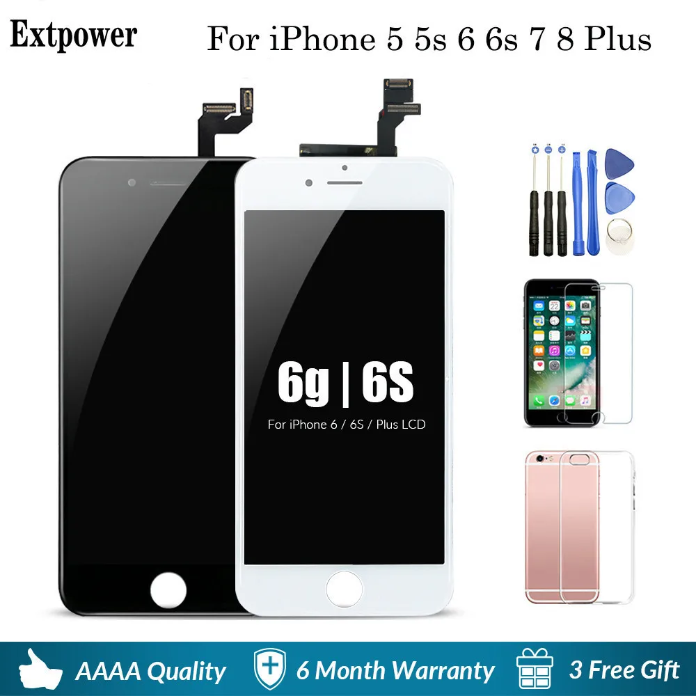 ЖК дисплей Extpower AAA OEM для iPhone 6 дигитайзер сенсорного экрана 6S зеркальный полная
