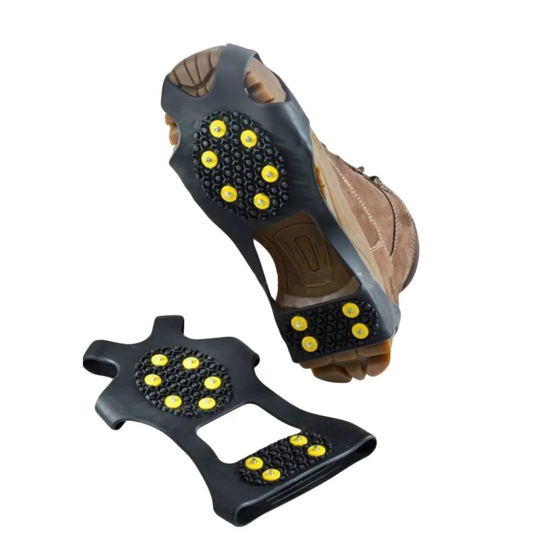 3 tamaño 10 tacos antideslizante hielo invierno escalada esqui nieve zapatos spikes grips cleats sobre zapatos cubre crampones