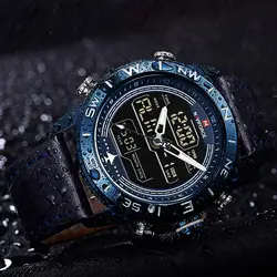 NAVIFORCE Элитный бренд Для мужчин часы Аналоговые цифровой светодиодный кварцевые часы Для мужчин военный наручные часы Для мужчин Спорт