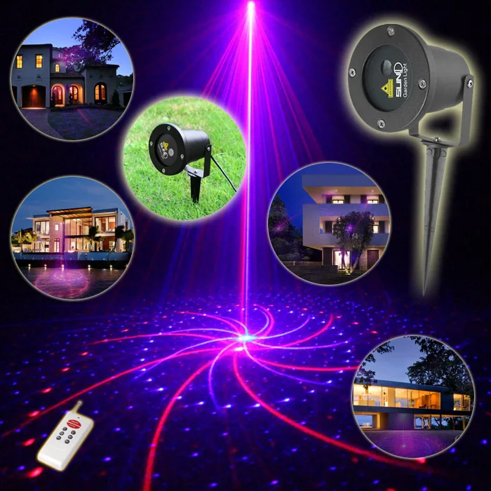 

SUNY Outdoor RB Laser Lighting Landscape Projector Remote Control Xmas Light Outside Garden Home House Light Waterproof IP67