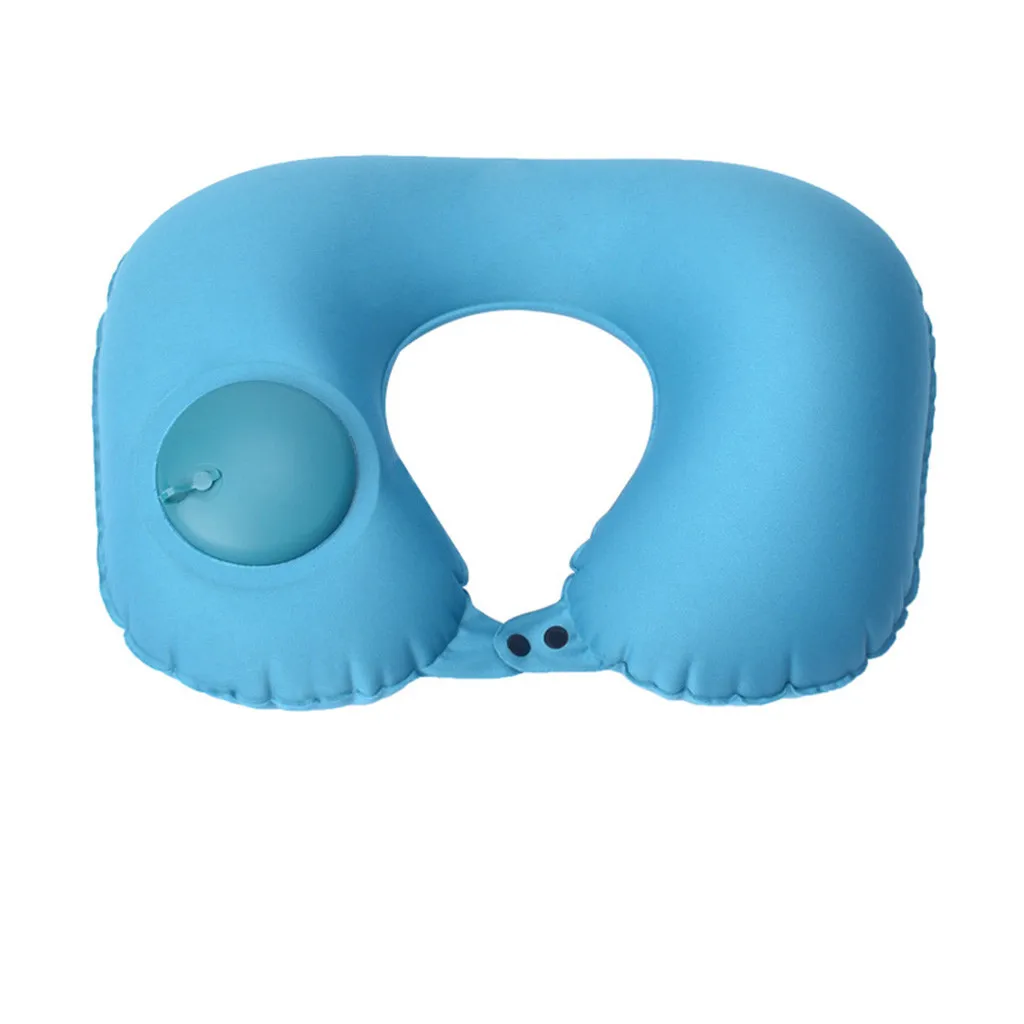 Подушка для путешествий, автоматическая Надувная складная u-образная Удобная подушка для путешествий, подушка для шеи, подушка для сна для взрослых детей