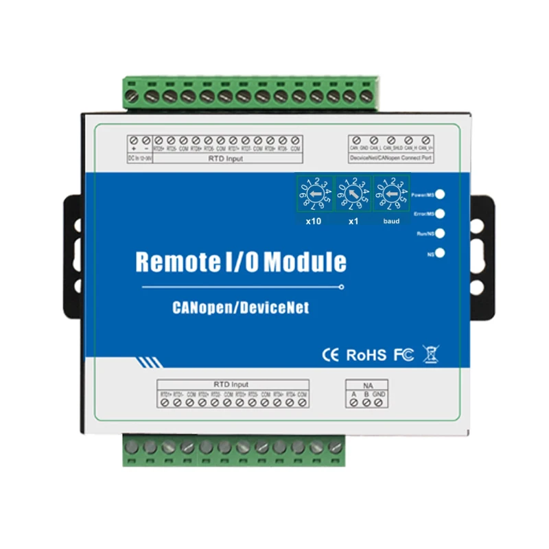 DeviceNet RTD дистанционного IO модуль поддерживает PT100 или PT1000 с изолированными CANBUS 2,0 интерфейс M340D