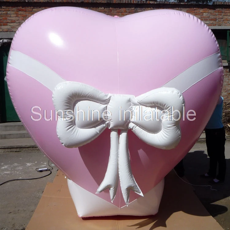 

Most popular 2.4mH blast and walk out inflatable pink heart for wedding/party/performance