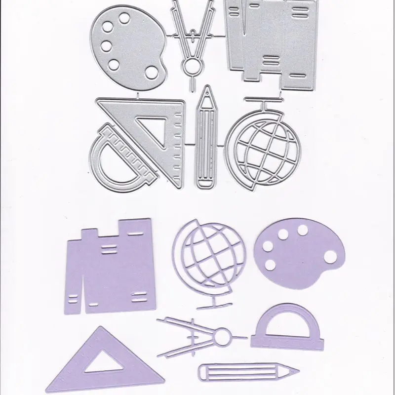 

for Triangle Ruler Metal Cutting Dies Stencil DIY Scrapbooking Album Stamp Paper Card Embossing Crafts Decor