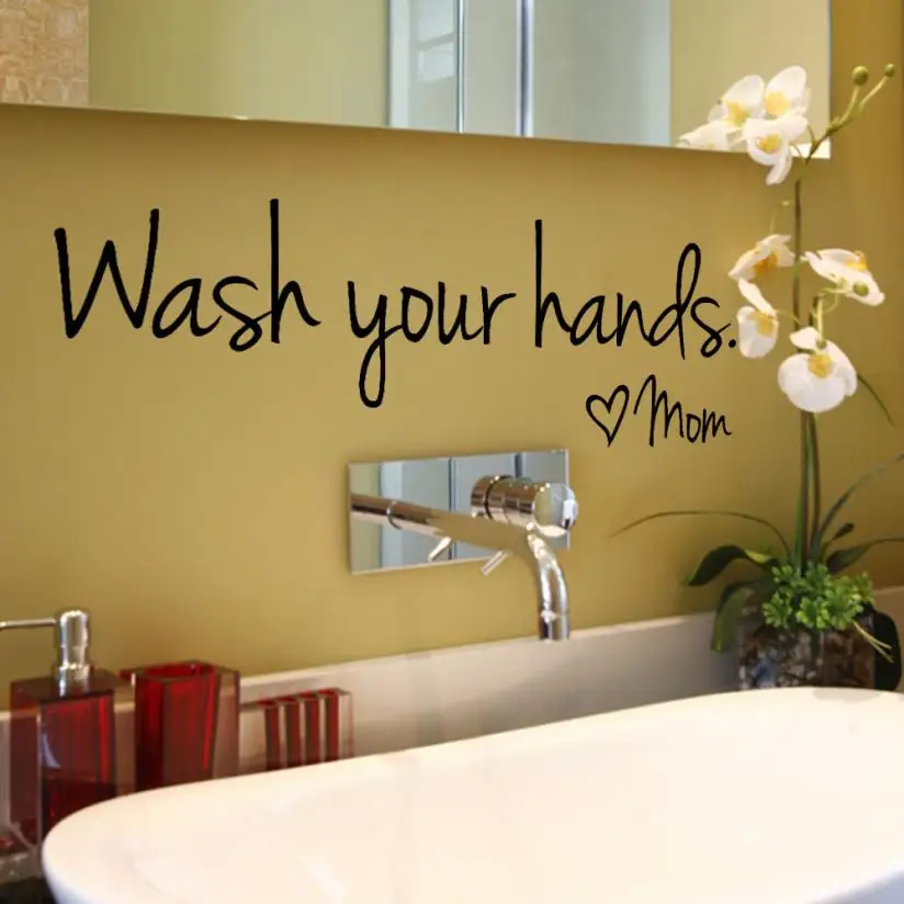 wall stickers PVCWash Your Hands Mom Home Decor Wall Sticker Decal Bedroom Vinyl Art Home Decor Gift decorations for home 7.20 wall stickers PVCWash Your Hands Mom Home Decor Wall Sticker Decal Bedroom Vinyl Art Home Decor Gift decorations for home 7.20