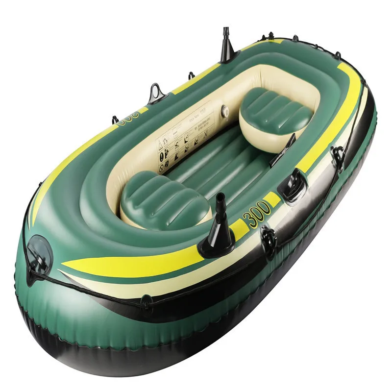 

Fits Three People 230cm Giant Rubber boat Canoe Kayak Inflatable PVC Fishing Boats Pool Party Float Air Mattress Swimming Ring