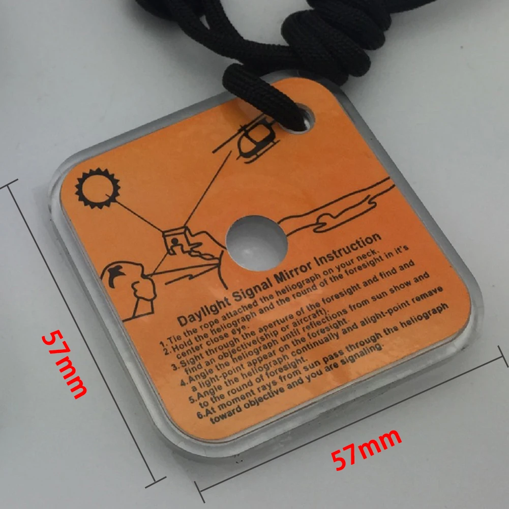 

Multifunctional Signal Mirrors Outdoor Survival Survivor Reflective Makeup Mirrors Portable Hanging EDC Tools