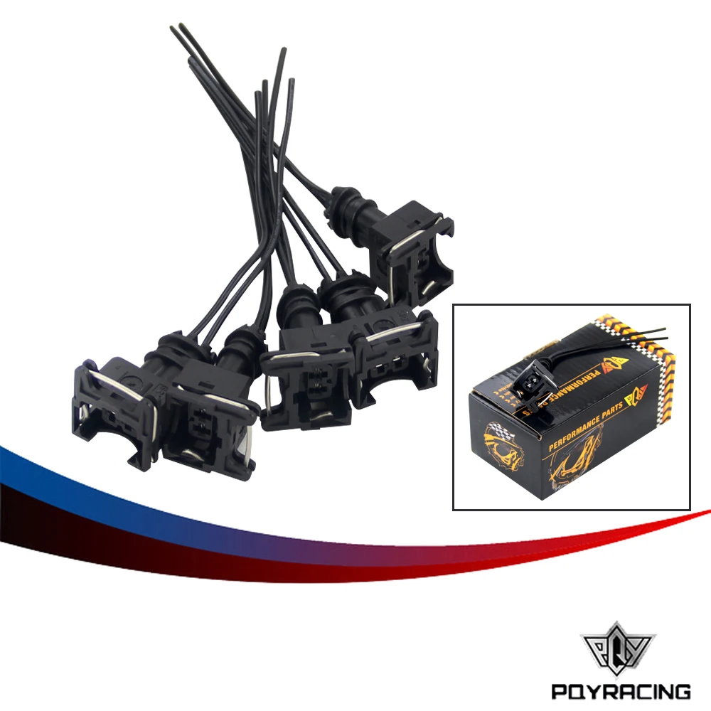 PQY 5PCS /SET INJECTOR DYNAMICS EV1 Pigtail Clip Connector Fuel