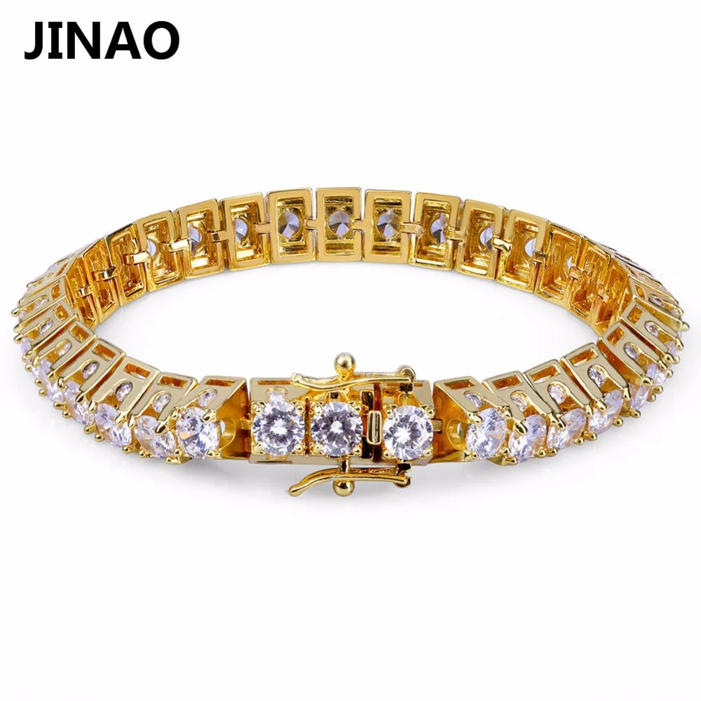 JINAO новая мода Золотой/Серебряный цвет Iced Out микро проложить кубический циркон