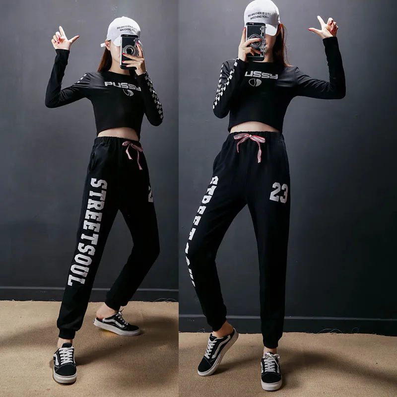 

Jazz Dance Costumes Women Hip Hop/Street Dance Practice Clothing Cheerleading Modern Dance Dress Stage Performance Wear DQL694