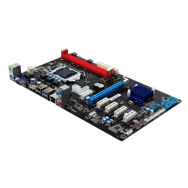 Special Price Hot Cake 6 Slot Mining Machine Motherboard New H81A-BTC Graphics Card 6 graphics card slot Gigabit Ethernet all solid capacitors