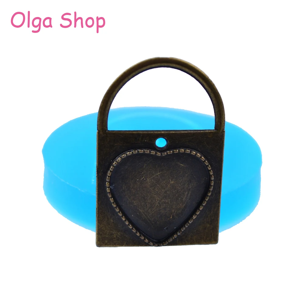 

OYL080 41mm Heart Picture Pendant Frame Silicone Mold - Embellished Frame Mold Fondant, Sugarcraft, Resin Fimo Clay, Jewelry