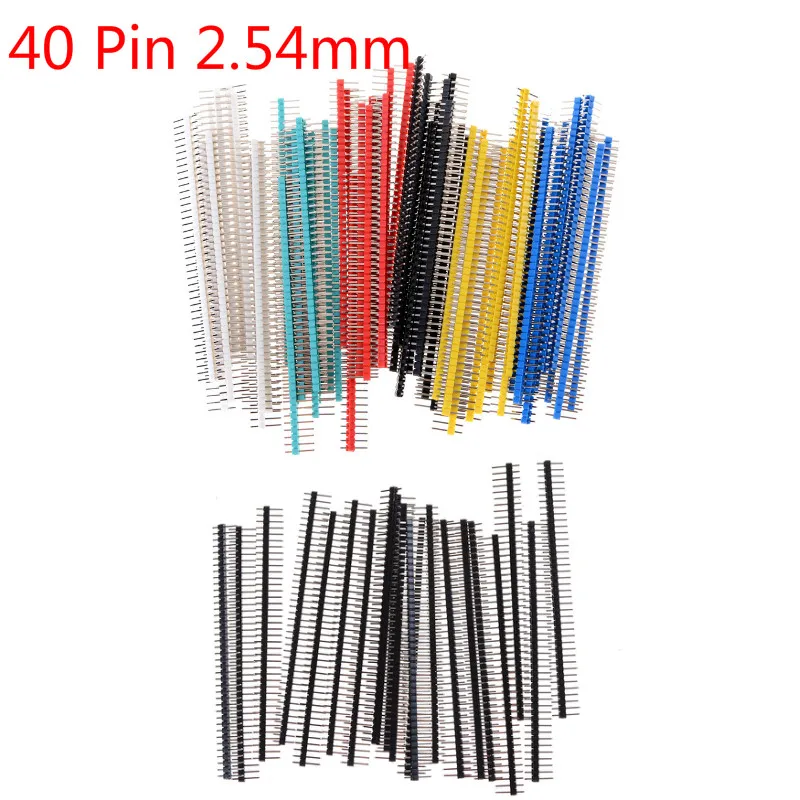 10 шт/20 шт 40Pin Однорядный мужской 2 54 ломающийся штыревой разъем для Arduino Diy Kit