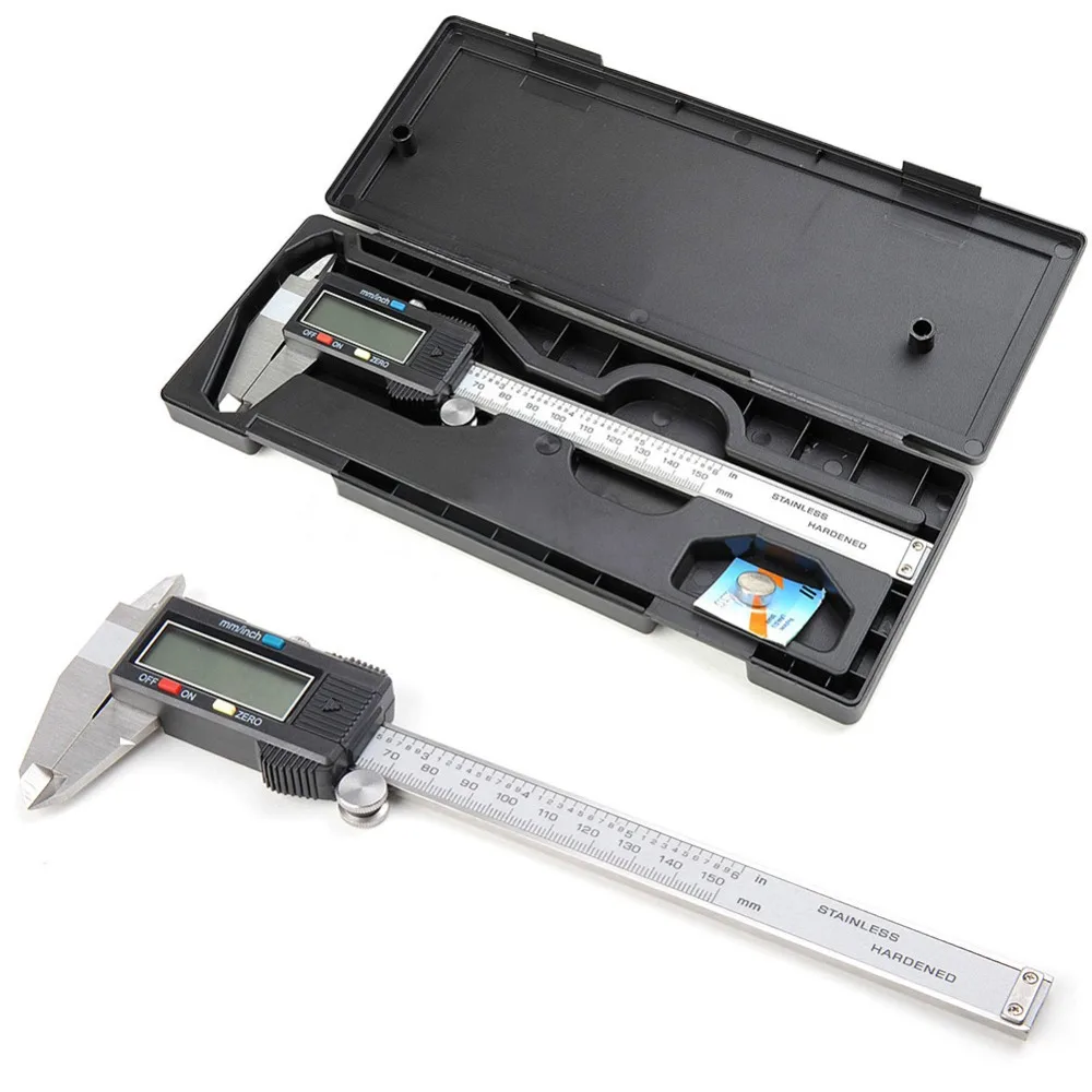 

Digital Vernier Caliper 150mm/6inch With Box Stainless Steel Electronic Vernier Calipers LCD Paquimetro Micrometer