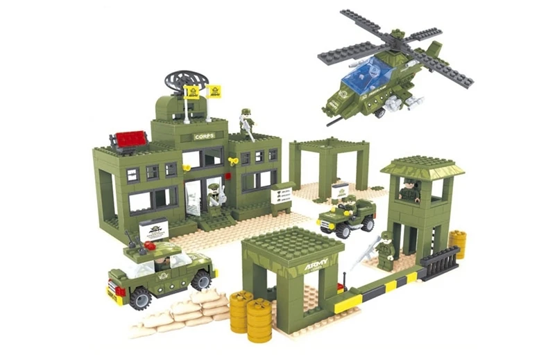 Model building kits compatible with lego city Army
