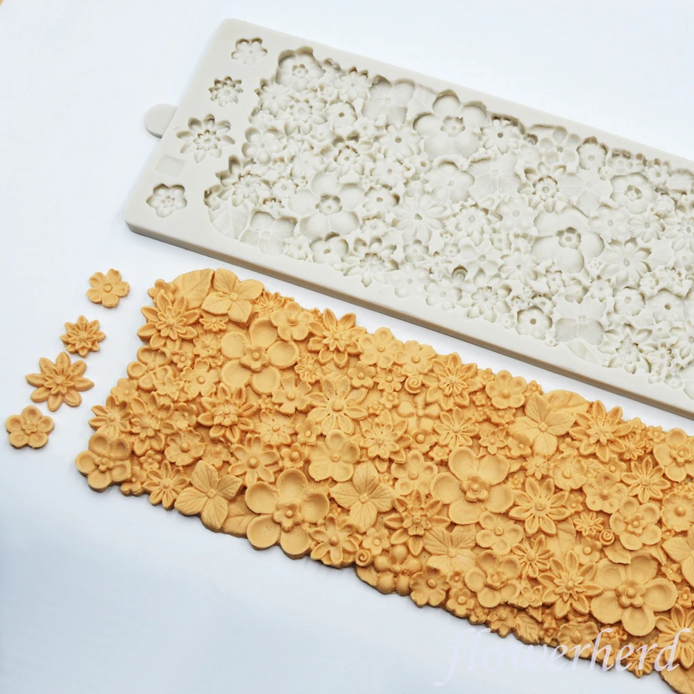 37x12cm-Large-Flower-Pattern-Silicone-Mold-Mat-3D-Full-Flower-Mold-Fondant-Cake-Decoration-Sugar-Craft