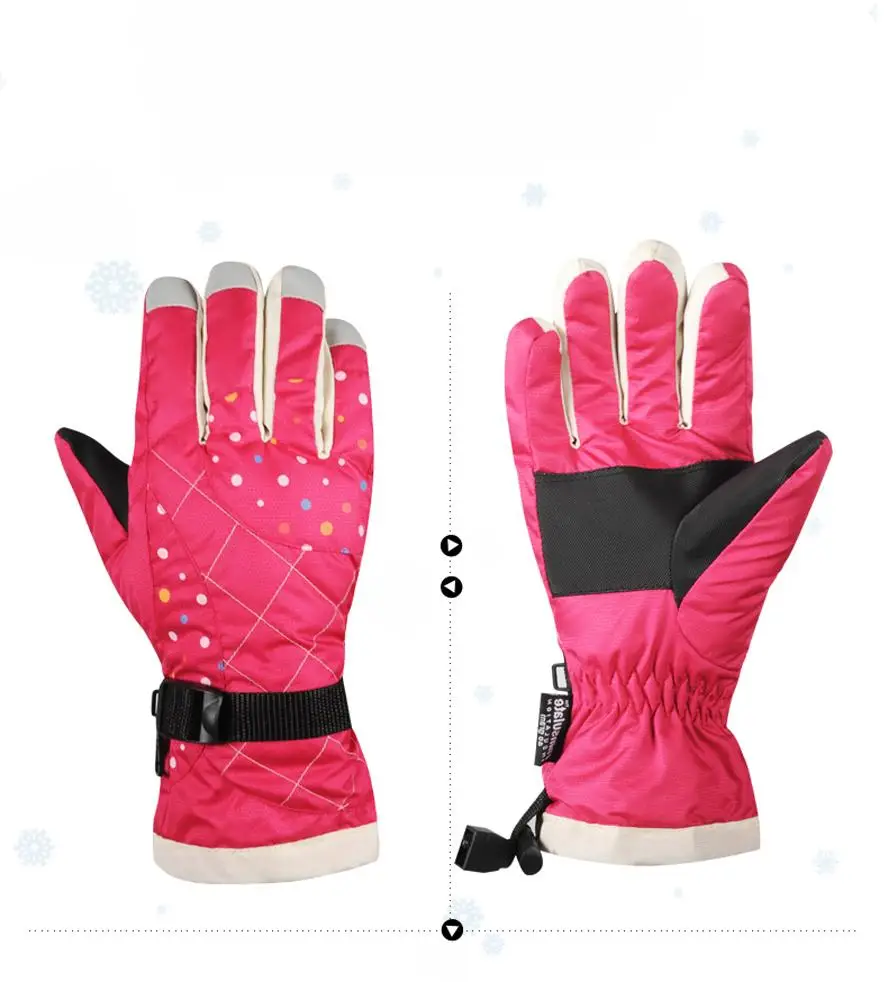 SPORTSHUB 1 пара тепловых женских зимних лыжных перчаток для сноуборда, снегохода, мотоцикла, велосипеда, уличных спортивных перчаток SAA0011