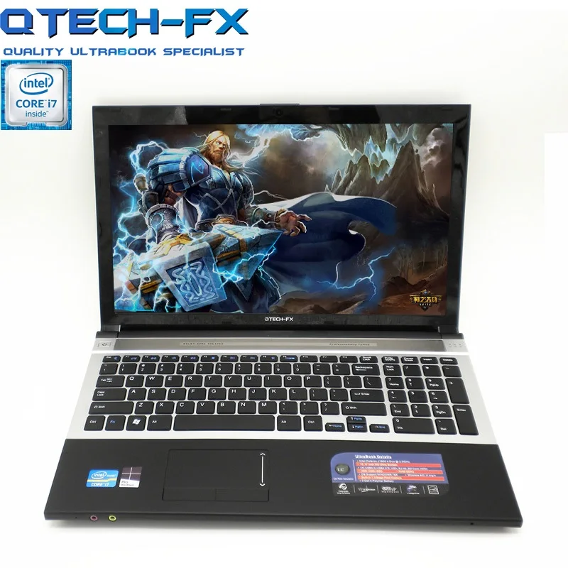 

15.6" i7 Game Ultrabook 8GB RAM SSD 360GB CPU Intel Core i7 Windows 10/7 DVD Metal Laptop Arabic AZERTY Spanish Russian Keyboard