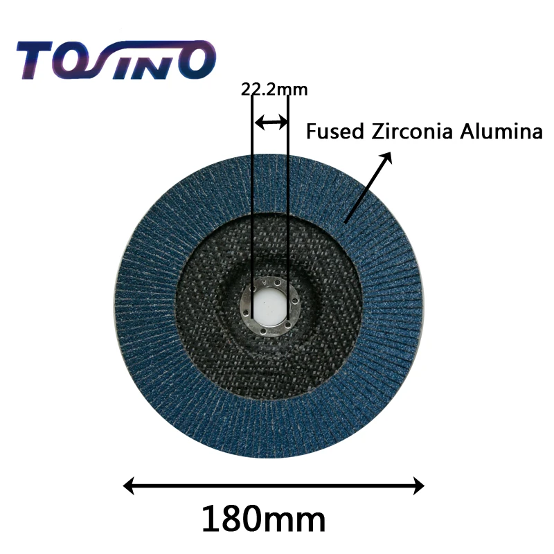 2 pieces 7" (180mm) Zirconia Alumina Sanding Flap Discs Grinding