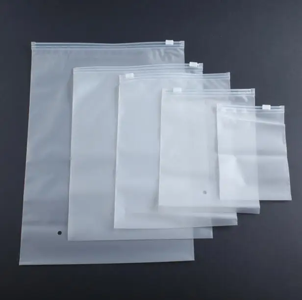 Us 13 54 14 Off 20 30cm Translucent Garment Bag Ziplock Plastic Cloth Storage Frosted Matte In Gift Bags Wring