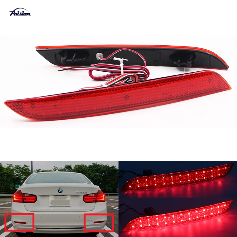 Buy Red Lens LED Bumper Reflector Tail Brake Warning Light for BMW 3 series F30