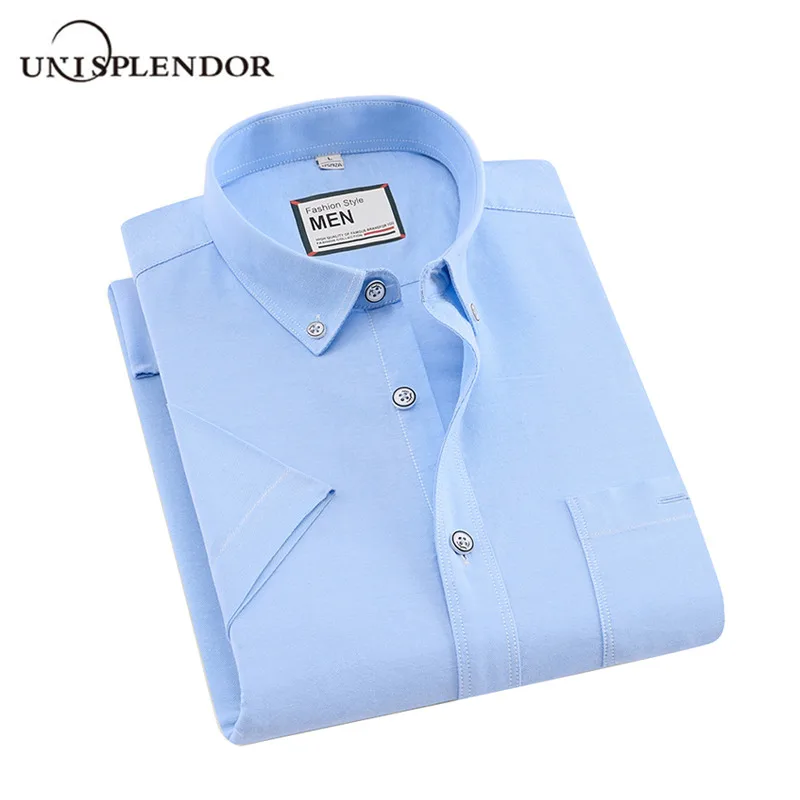

100%Cotton Summer Men's Shirts Short Sleeve Men Dress Shirt Striped/Solid Man Soft Shirt Brand Casual Male's Clothing YN10463