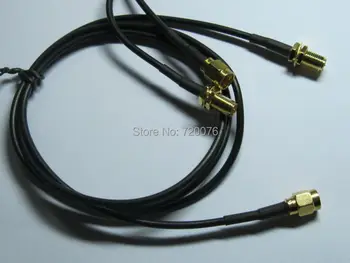 

2 pcs 1m Antenna RP-SMA Coaxial Cable for WiFi Router Black 100cm
