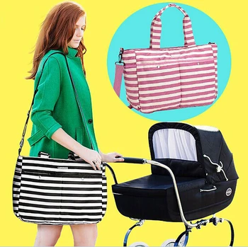 

tote messenger Strip Waterproof Baby diaper bag for stroller kids nappy changing bolsa maternidade mother maternity bag