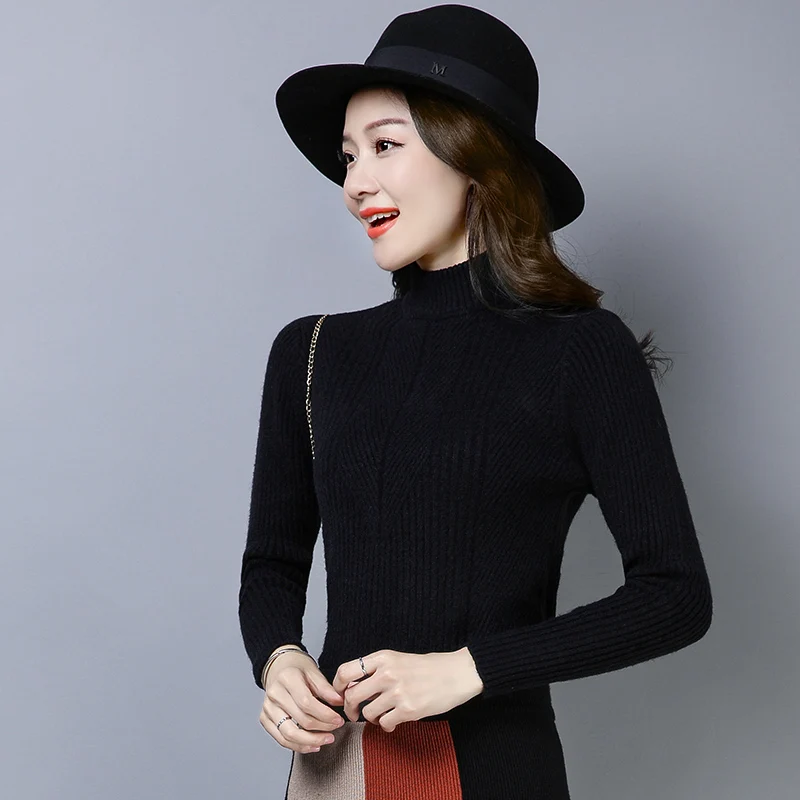 ^Cheap 3XL 5 Colors Brand Women Sweater Fall Winter Sweater New Solid Color Knit Turtleneck Sweater Slim Wild Pullover Sweater Female ^Cheap 3XL 5 Colors Brand Women Sweater Fall Winter Sweater New Solid Color Knit Turtleneck Sweater Slim Wild Pullover Sweater Female